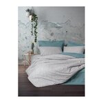 GENERIQUE Parure de lit - 129CTN94493 - 1 housse de couette 220 x 240 cm + 2 taies d'oreiller 60 x 60 cm - 100% coton ranforcé - Menthe