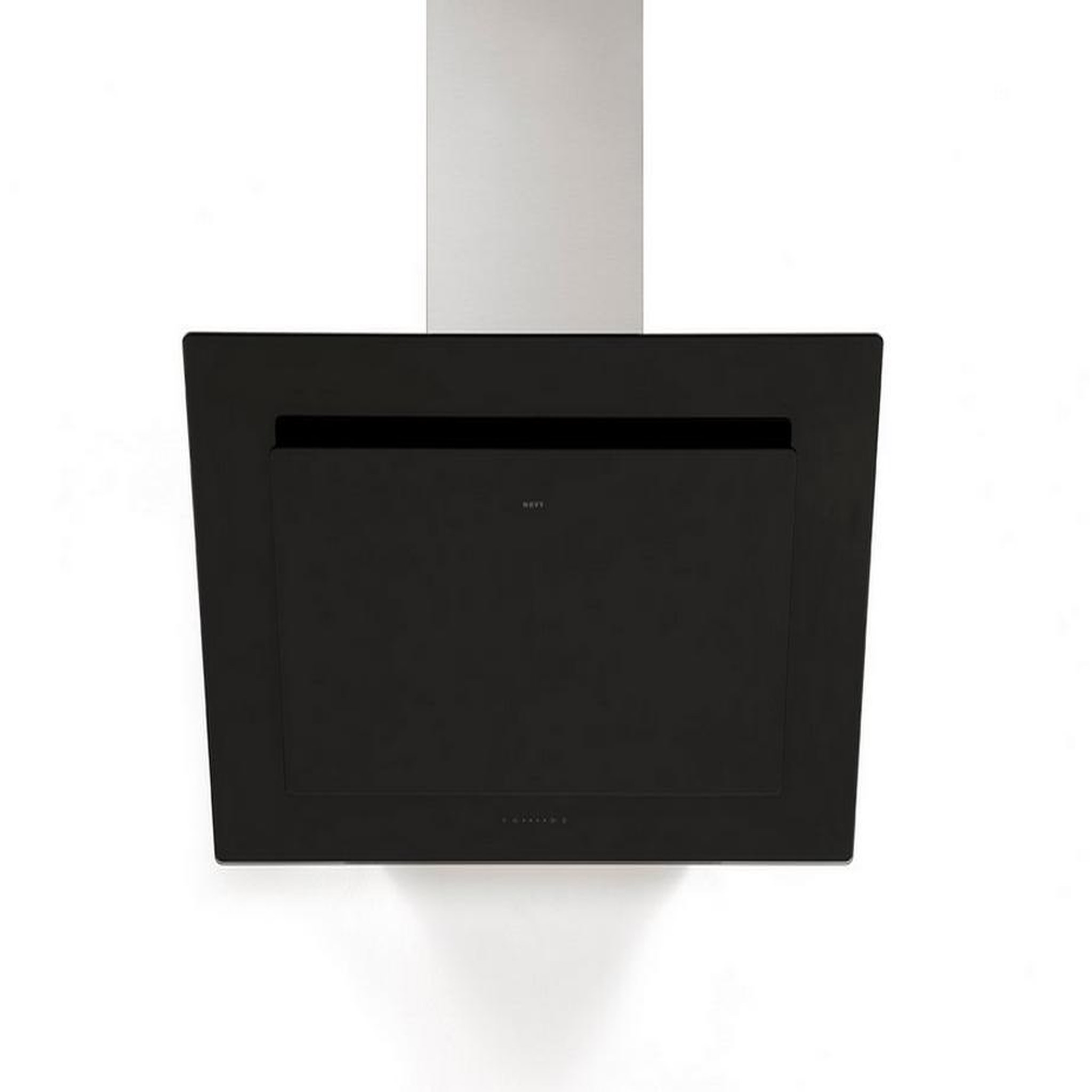 Voir la diapositive 1 : Novy Hotte décorative inclinée 90cm 467m3/h verre noir - 7830