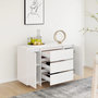 Voir la diapositive 4 : VIDAXL Buffet avec 3 tiroirs Blanc 120x41x75 cm Bois d'ingenierie