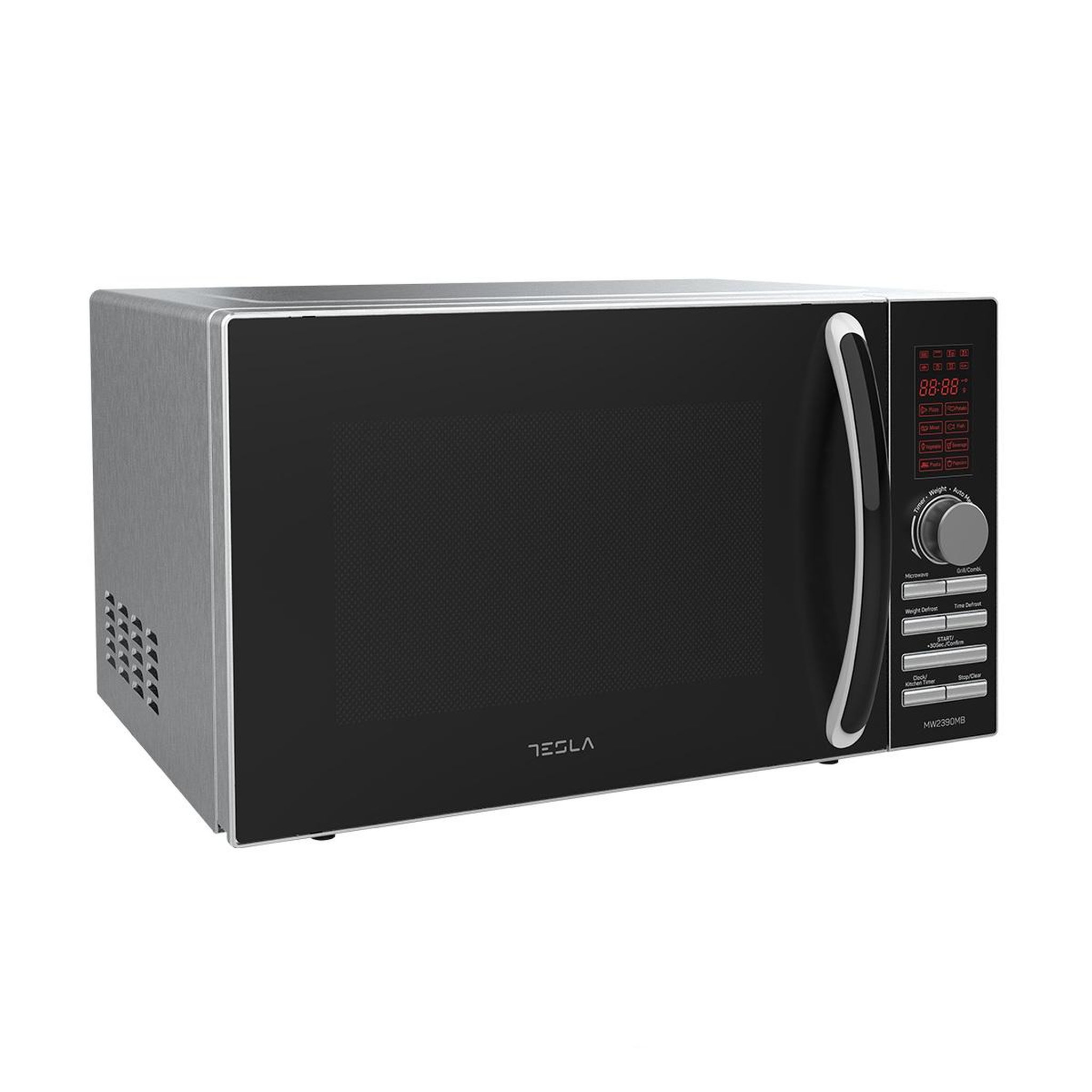 Voir la diapositive 3 : TESLA Micro-ondes grill 23l 800w silver/noir - mw2390mb