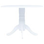 Voir la diapositive 1 : VIDAXL Table a manger Blanc 106 cm Bois d'hevea massif