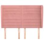 Voir la diapositive 3 : VIDAXL Tete de lit avec oreilles Rose 147x23x118/128 cm Velours