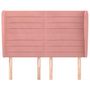 Voir la diapositive 3 : VIDAXL Tete de lit avec oreilles Rose 147x23x118/128 cm Velours