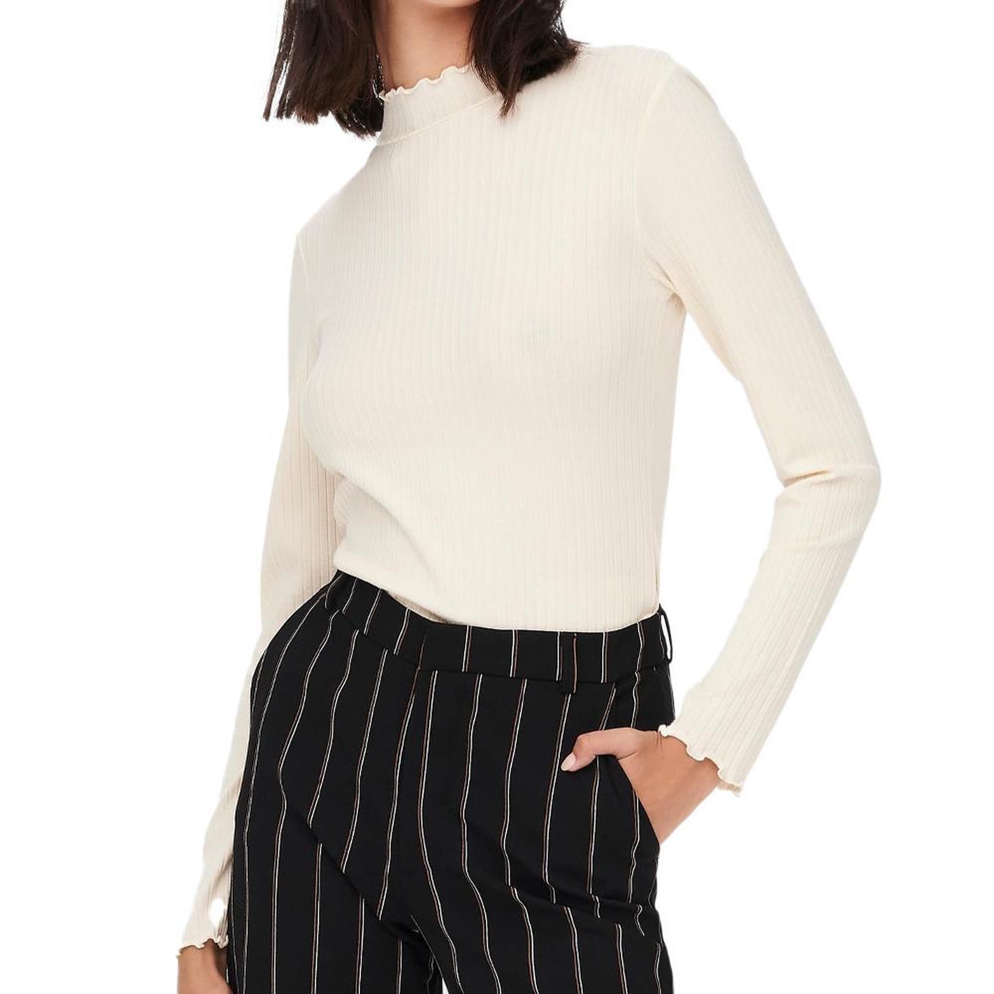 JACQUELINE DE YONG T-shirt Beige Femme JDY Fransiska. Coloris disponibles : Beige