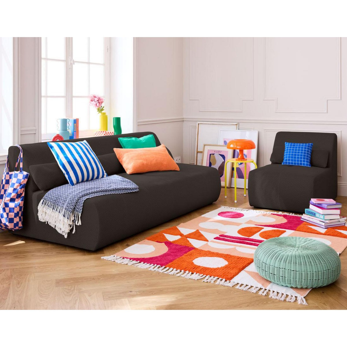 LISA DESIGN Onyx - fauteuil sans accoudoirs - en tissu mailles 3d