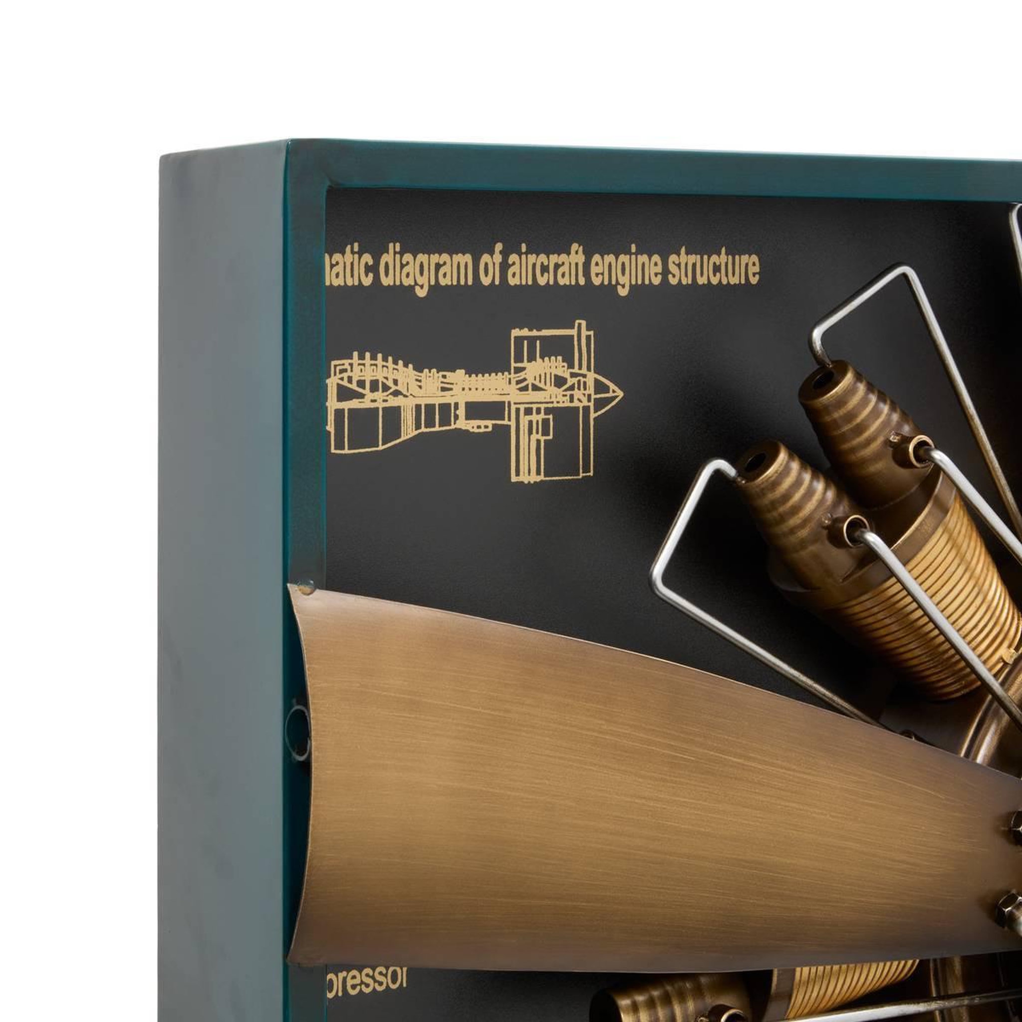 Voir la diapositive 2 : ATMOSPHERA Horloge Murale Design  Rudy  94cm Doré