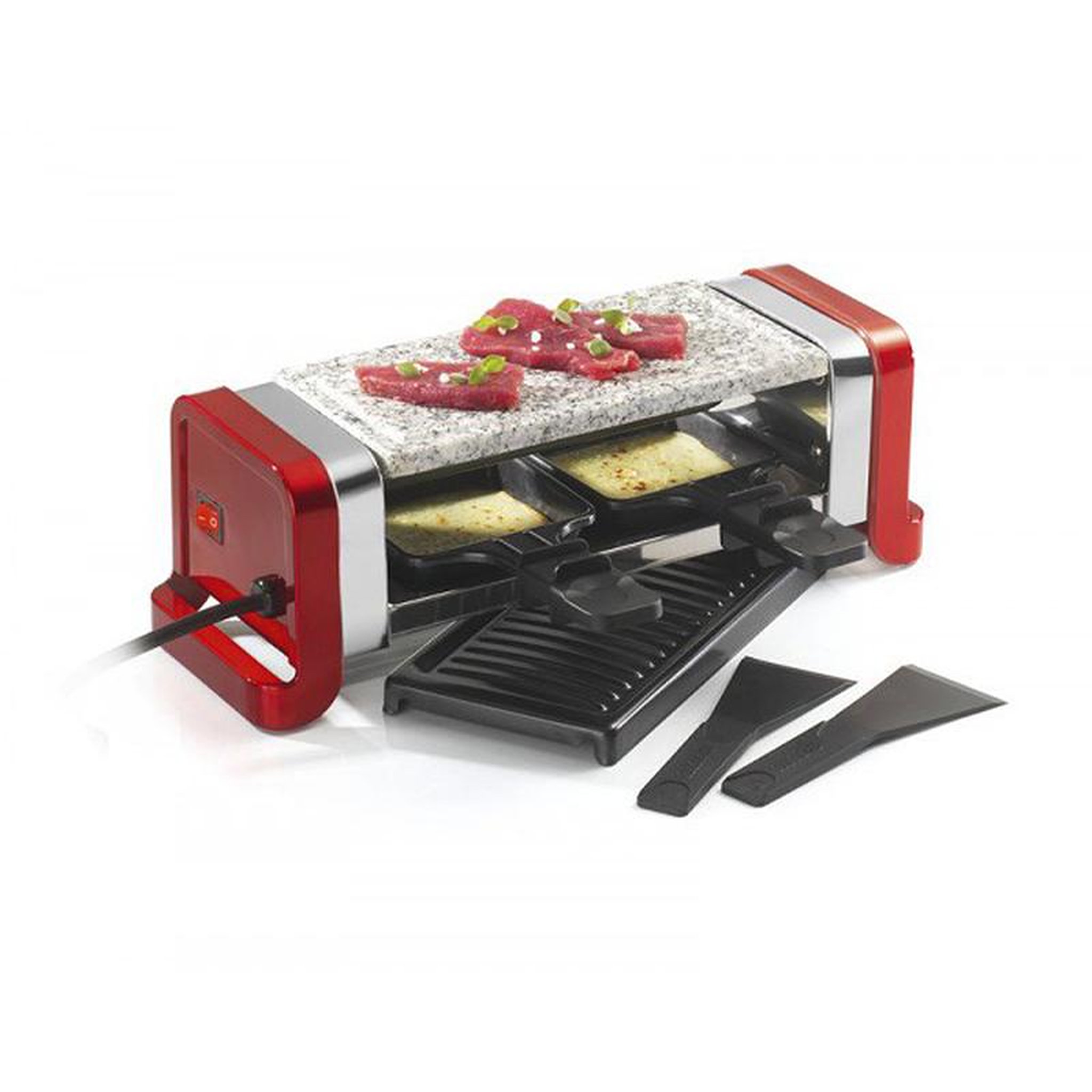 Kitchen chef Appareil à raclette 2 personnes 350w rouge - GR202-350R