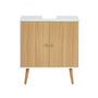 Voir la diapositive 2 : Meuble de salle de bain sous vasque L60cm ALEX