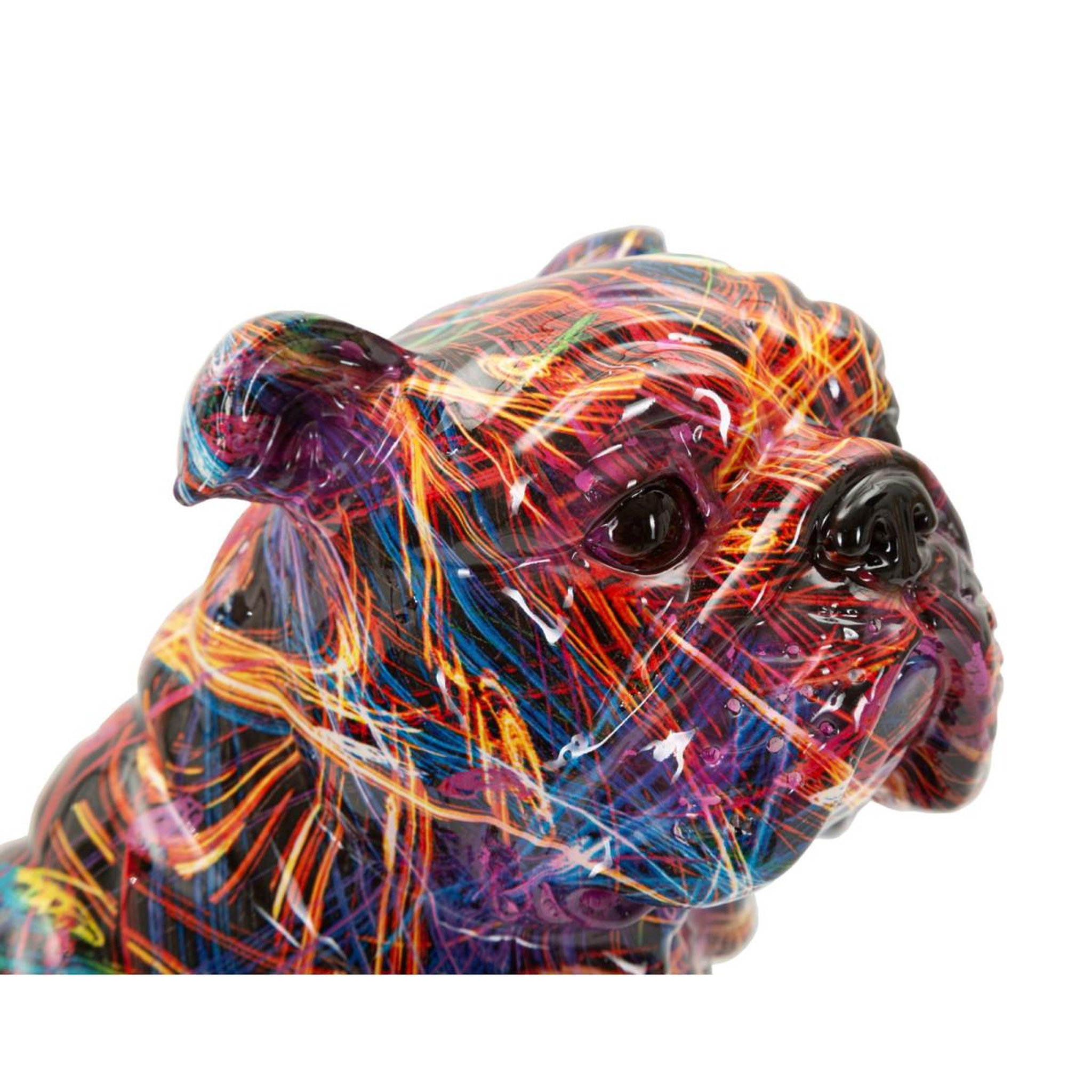 Voir la diapositive 4 : Paris Prix Statuette bulldog en résine  psyco  21cm multicolore