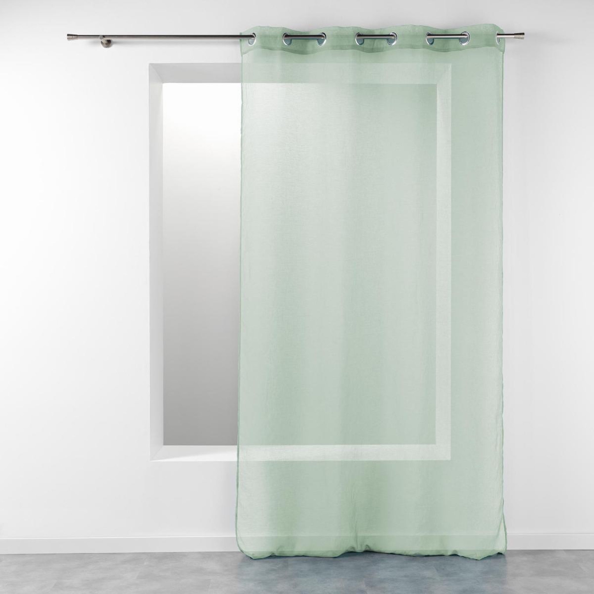 Douceur d'Intérieur Rideau voilage étamine  telma  140x280cm sauge