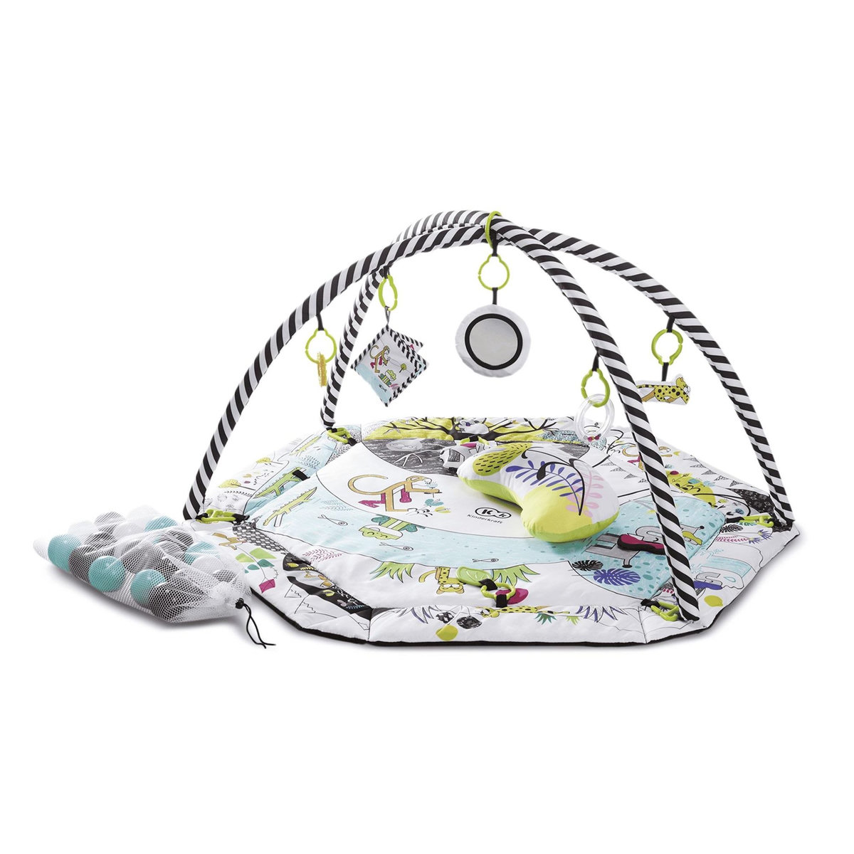 KINDERKRAFT Tapis d'éveil 2 en 1 - tapis sensoriel pour bébé