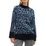 Vero Moda Pull Noir/Bleu Femme Vero Moda Mars. Coloris disponibles : Bleu