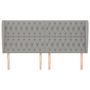 Voir la diapositive 3 : VIDAXL Tete de lit avec oreilles Gris clair 183x23x118/128 cm Tissu