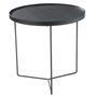 Voir la diapositive 1 : Paris Prix Table d'Appoint Design Ronde Bois  Malo  50cm Noir