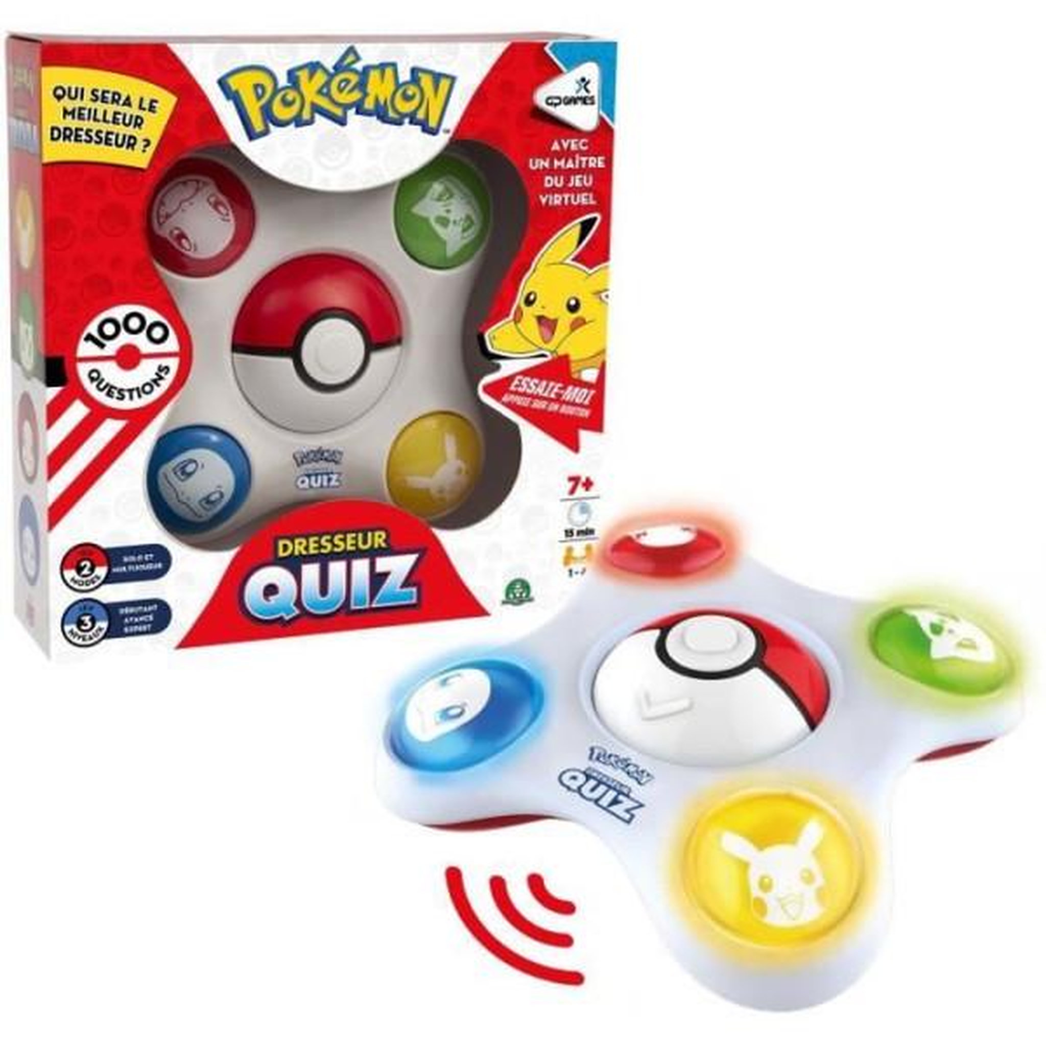 Pokemon Pokémon Dresseur Trivia - Jeu de société - GIOCHI PREZIOSI - Teste tes connaissances Pokémon - Jusqu'a 4 joueurs - Des 7 ans