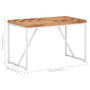 Voir la diapositive 6 : VIDAXL Table a manger 120x60x76 cm Bois massif d'acacia et de manguier