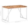 Voir la diapositive 6 : VIDAXL Table a manger 120x60x76 cm Bois massif d'acacia et de manguier