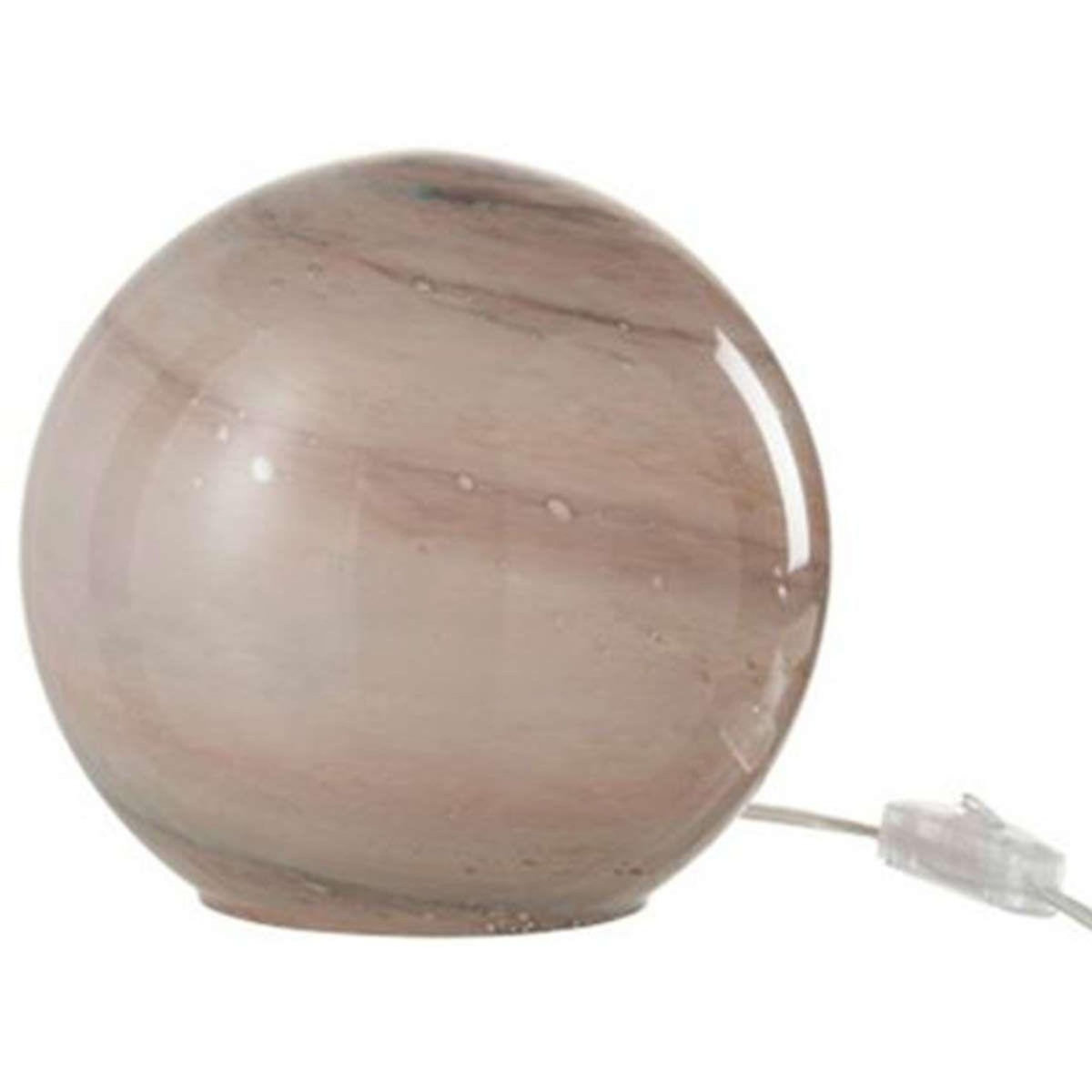 Paris Prix Lampe à Poser Ronde en Verre  Dany  20cm Rose