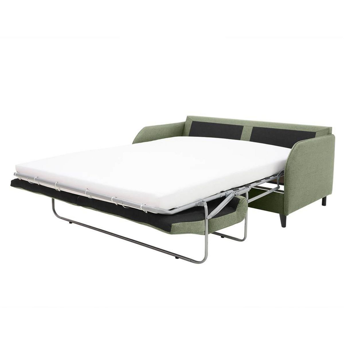 BEST MOBILIER Cosmos - canapé 3 places convertible express couchage quotidien 140 cm matelas 11 cm en tissu