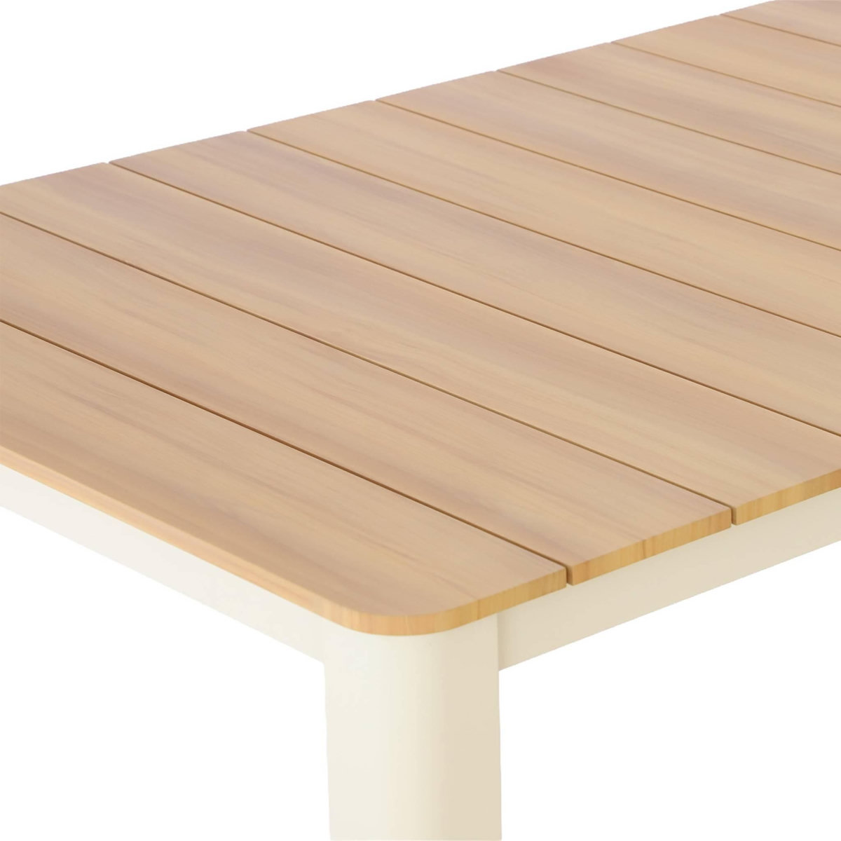 SWEEEK Table de jardin aluminium + 8 assises beige - Edera + Fira