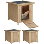 Voir la diapositive 1 : ID MARKET Lot de 3 clapiers en bois pondoirs pour poules nichoirs avec fond