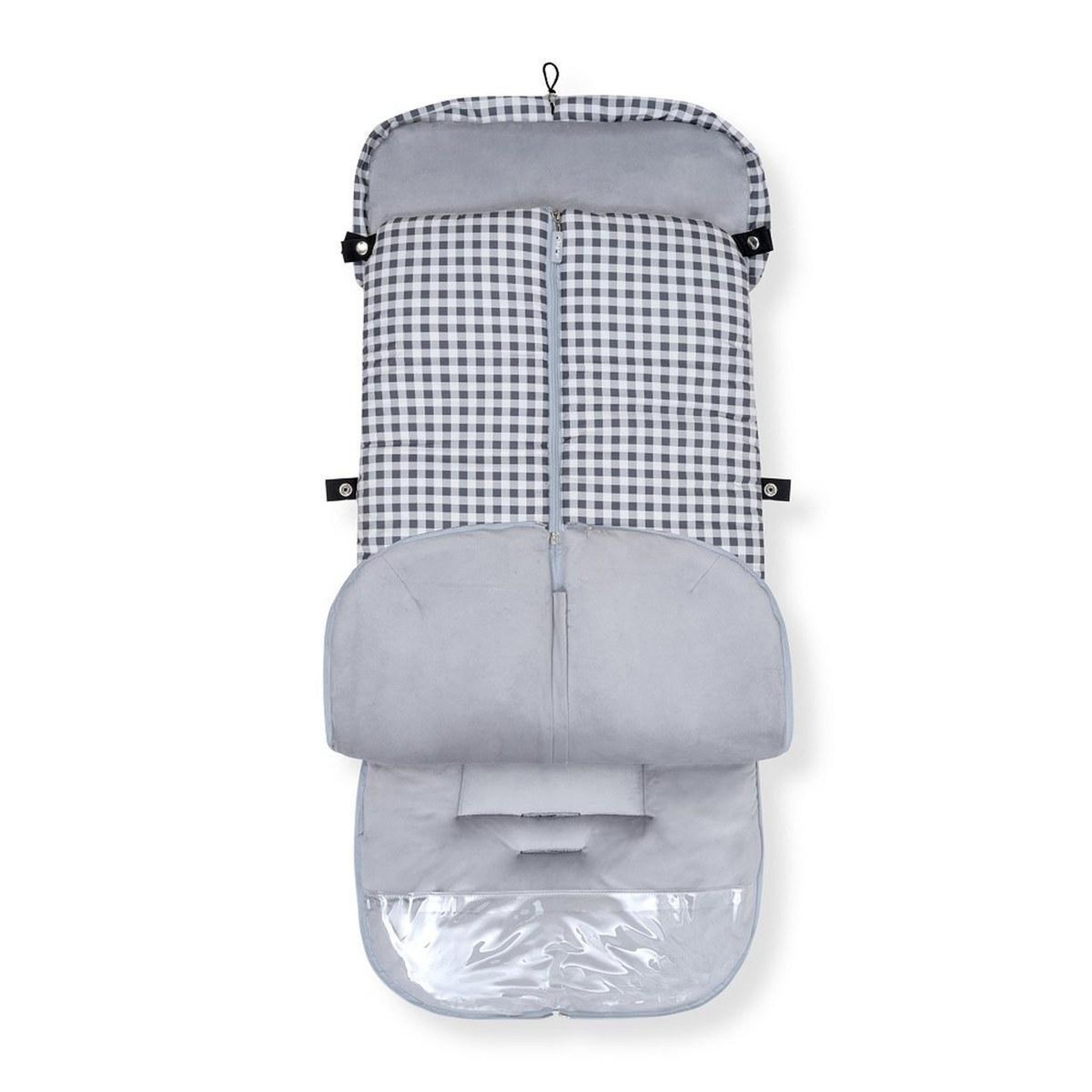 Voir la diapositive 3 : INTERBABY Chancelière universelle - polaire coralline - Vichy - gris