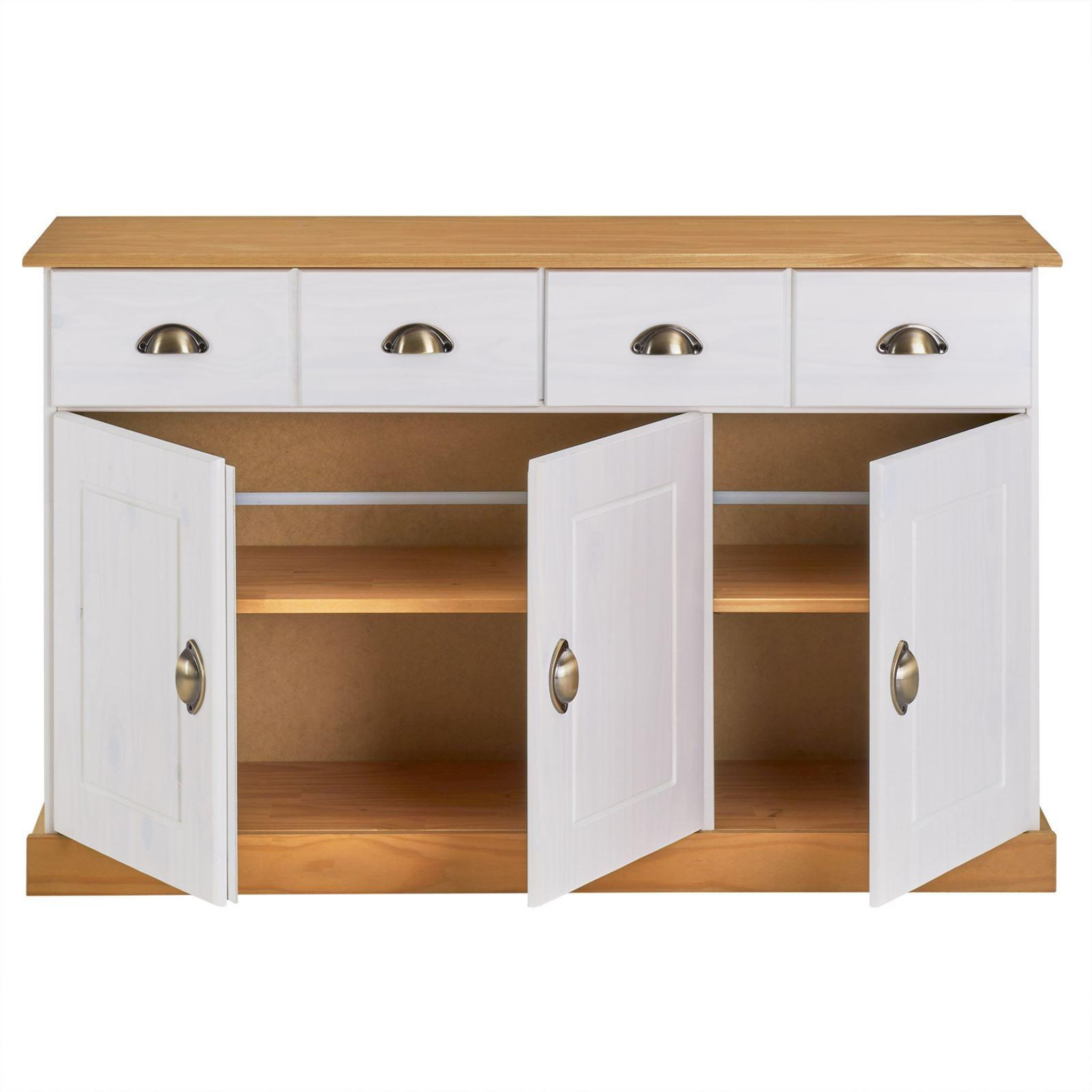 Voir la diapositive 4 : IDIMEX Buffet salon PARIS L116cm bois massif