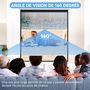 Voir la diapositive 5 : HOMCOM Écran de projection home-cinéma TV format 1:1 85 pouces 4K HD métal PVC blanc