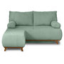 Voir la diapositive 1 : BEST MOBILIER Cristal - canapé 3 places - convertible avec coffre et pouf - en velours texturé