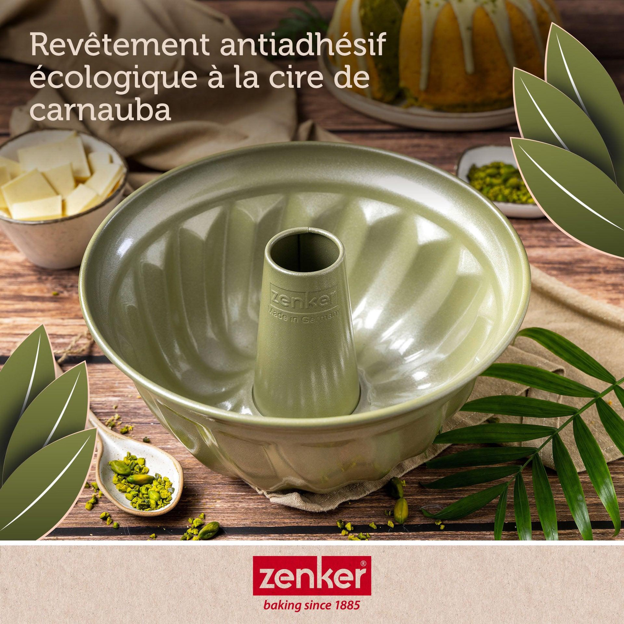 Voir la diapositive 5 : ZENKER Lot de 2 moules à gâteaux 25/25 cm en acier avec cire de carnauba zenker green vision