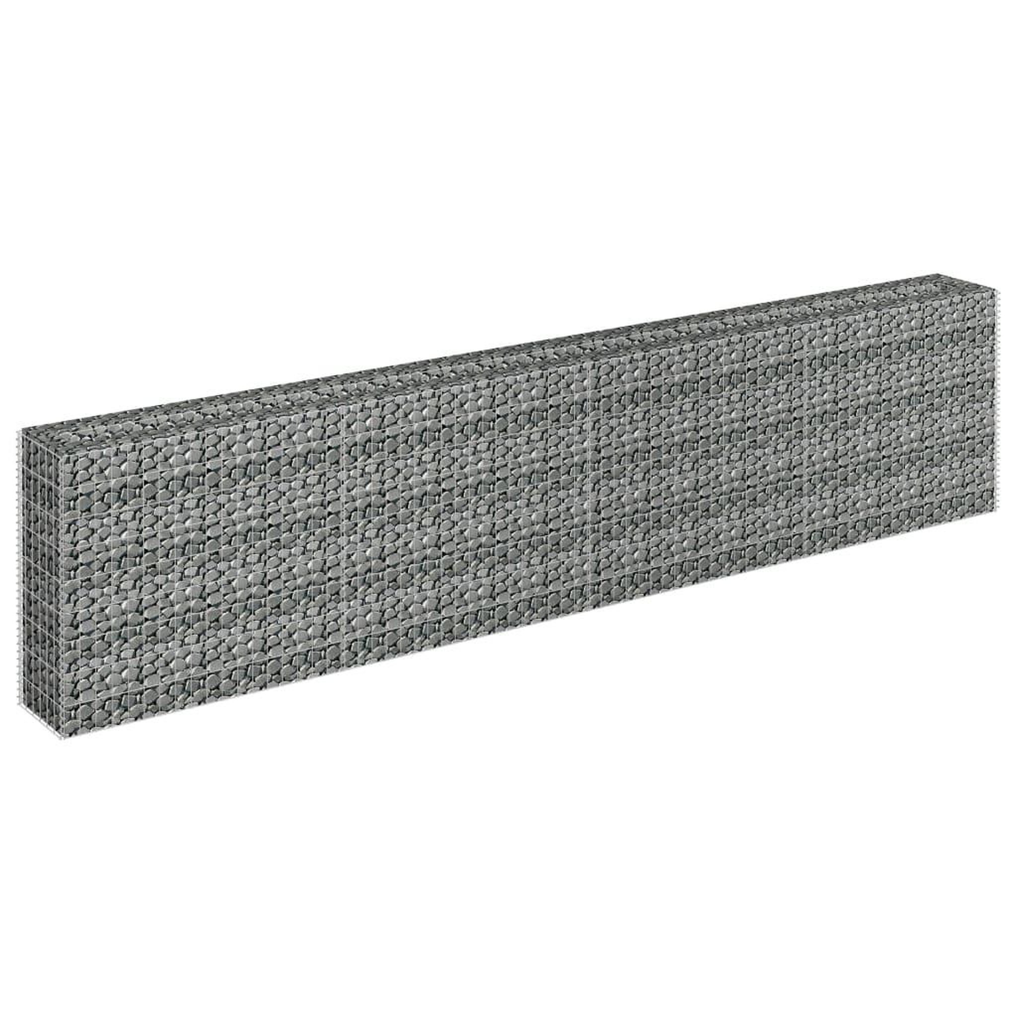 Voir la diapositive 3 : VIDAXL Lit sureleve a gabion Acier galvanise 360x30x90 cm