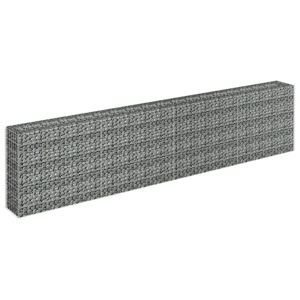 VIDAXL Lit sureleve a gabion Acier galvanise 360x30x90 cm