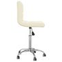 Voir la diapositive 4 : VIDAXL Chaise pivotante de bureau Creme Tissu