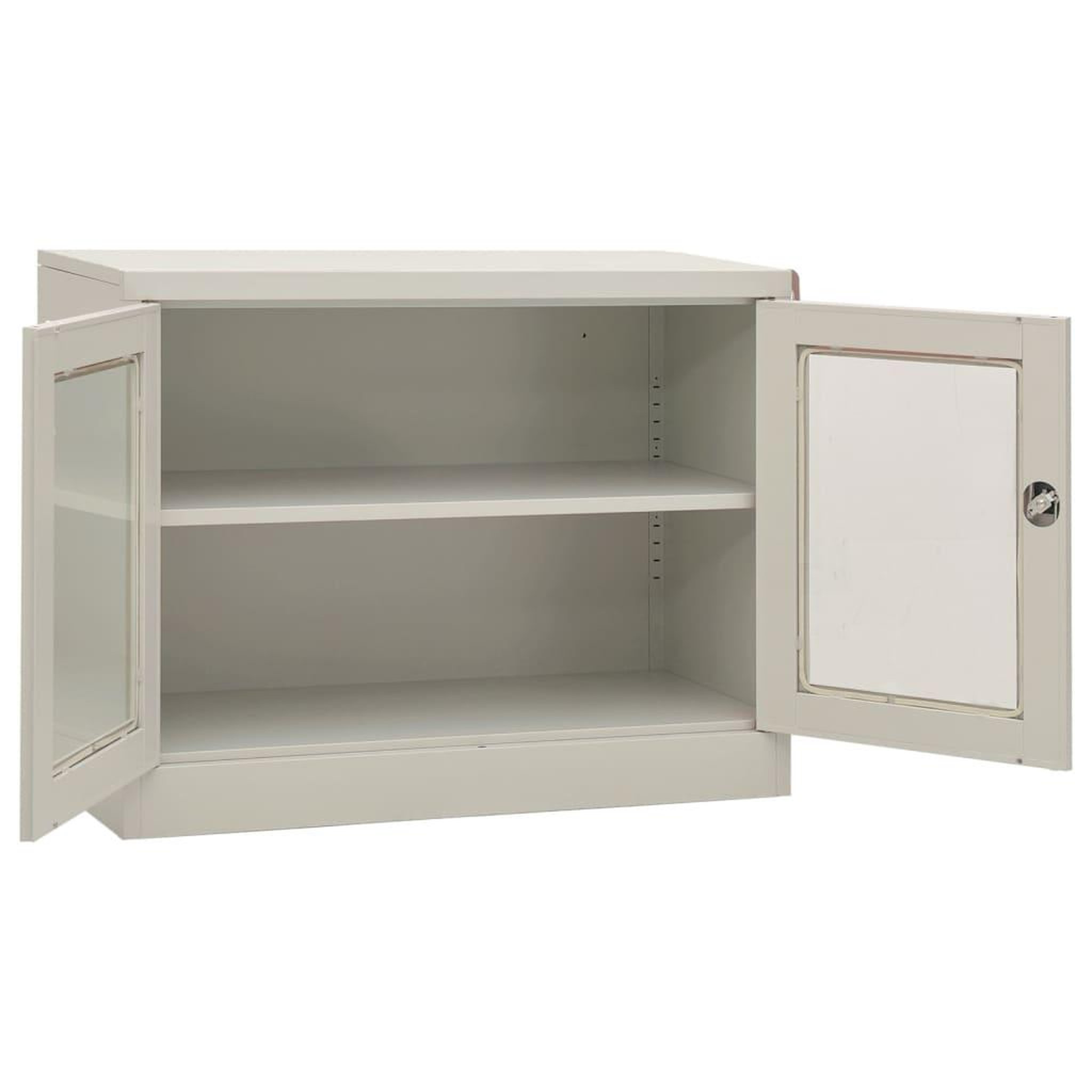 Voir la diapositive 5 : VIDAXL Armoire de bureau Gris clair 90x40x70 cm Acier