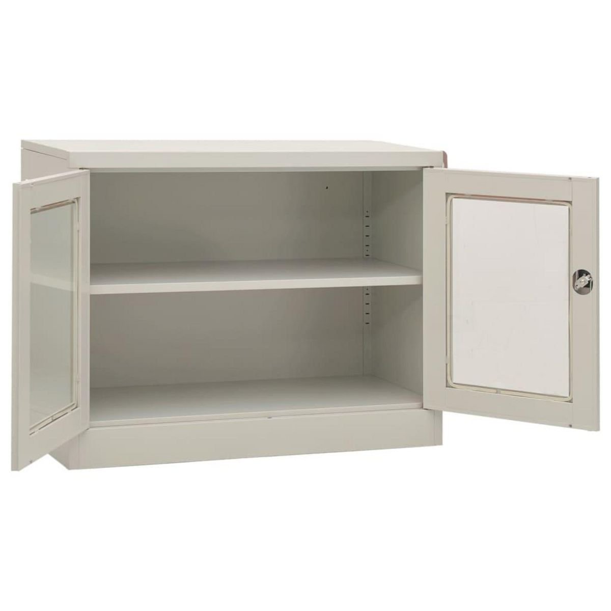 VIDAXL Armoire de bureau Gris clair 90x40x70 cm Acier