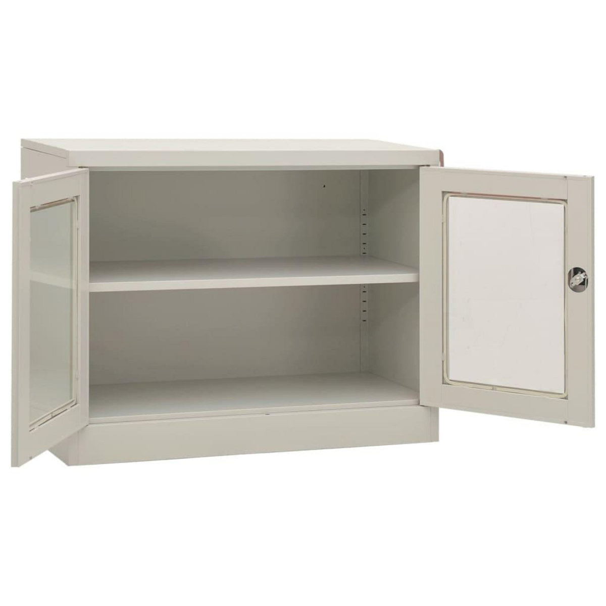VIDAXL Armoire de bureau Gris clair 90x40x70 cm Acier