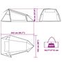 Voir la diapositive 6 : VIDAXL Tente de camping tunnel 2 personnes gris et orange impermeable