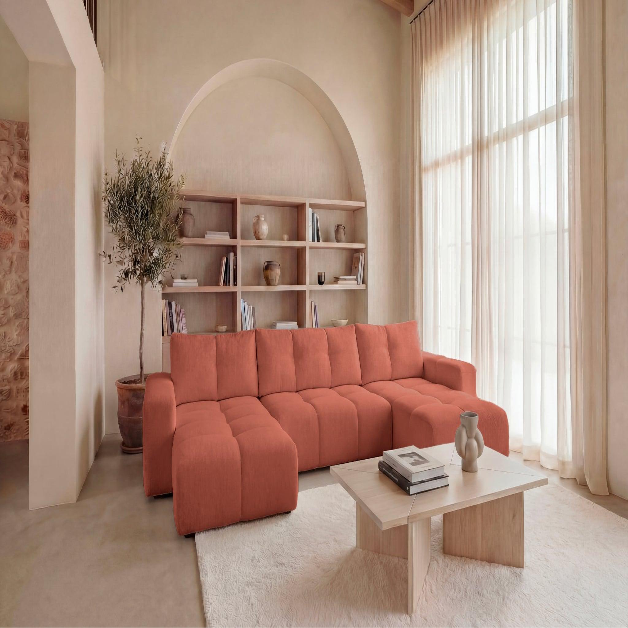 Voir la diapositive 2 : CASANOVA PARIS Constance - canapé panoramique tissu chenille