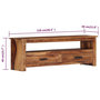 Voir la diapositive 6 : VIDAXL Meuble TV 118x30x40 cm Bois massif
