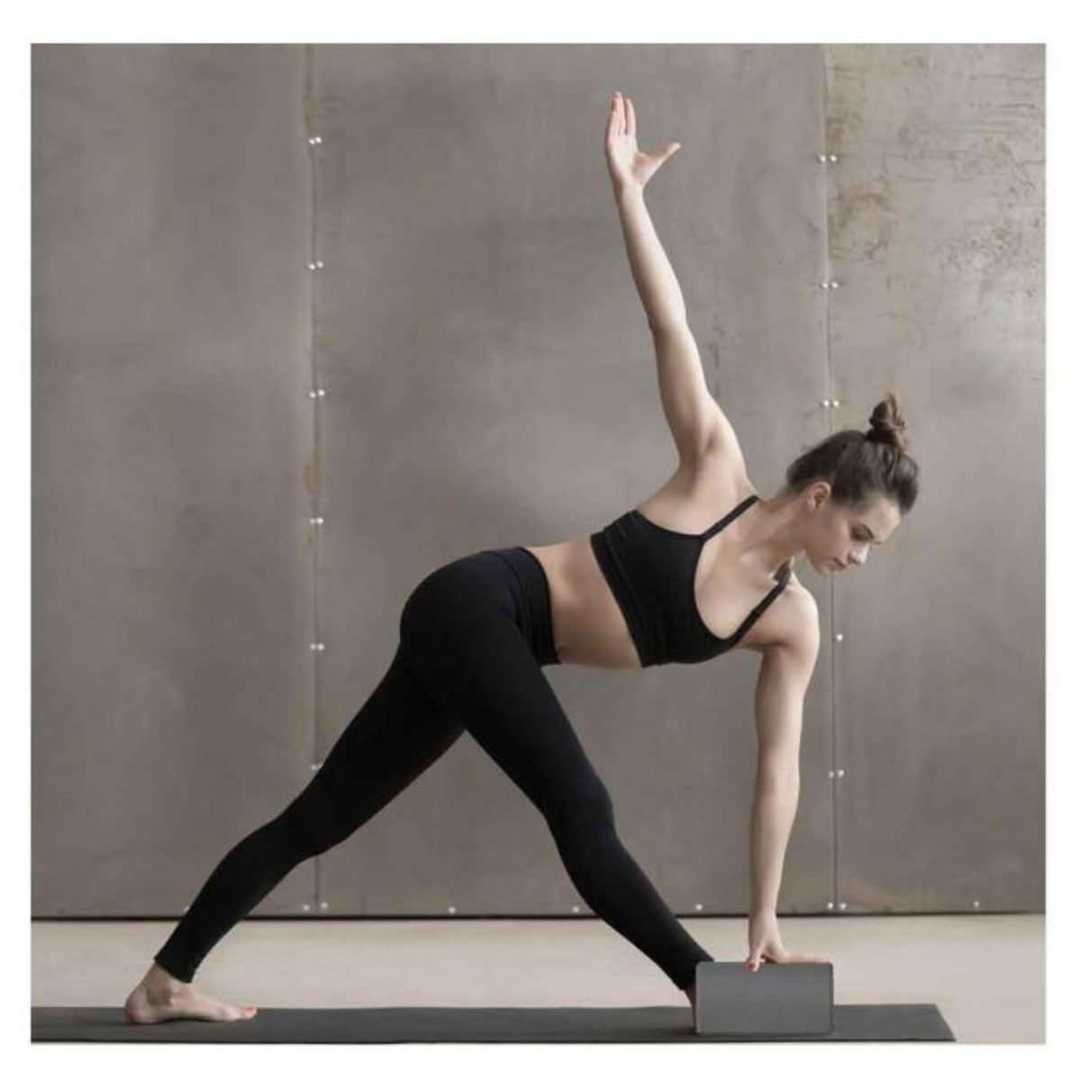 Paris Prix Bloc de Yoga  Mousse  23cm Gris