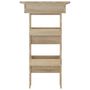 Voir la diapositive 4 : VIDAXL Table bar murale Chene Sonoma 102x45x103,5 cm Bois d'ingenierie