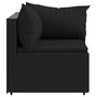 Voir la diapositive 5 : VIDAXL Canapes d'angle de jardin et coussins 2pcs Noir Resine tressee