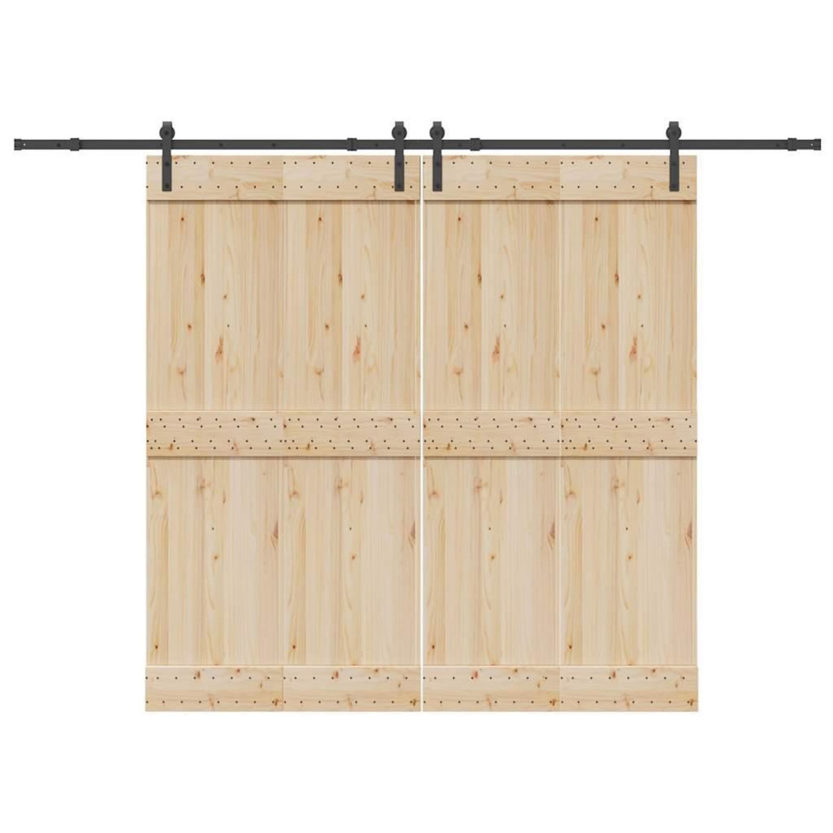 VIDAXL Kit de quincaillerie de porte coulissante 305 cm acier noir