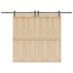 VIDAXL Kit de quincaillerie de porte coulissante 305 cm acier noir