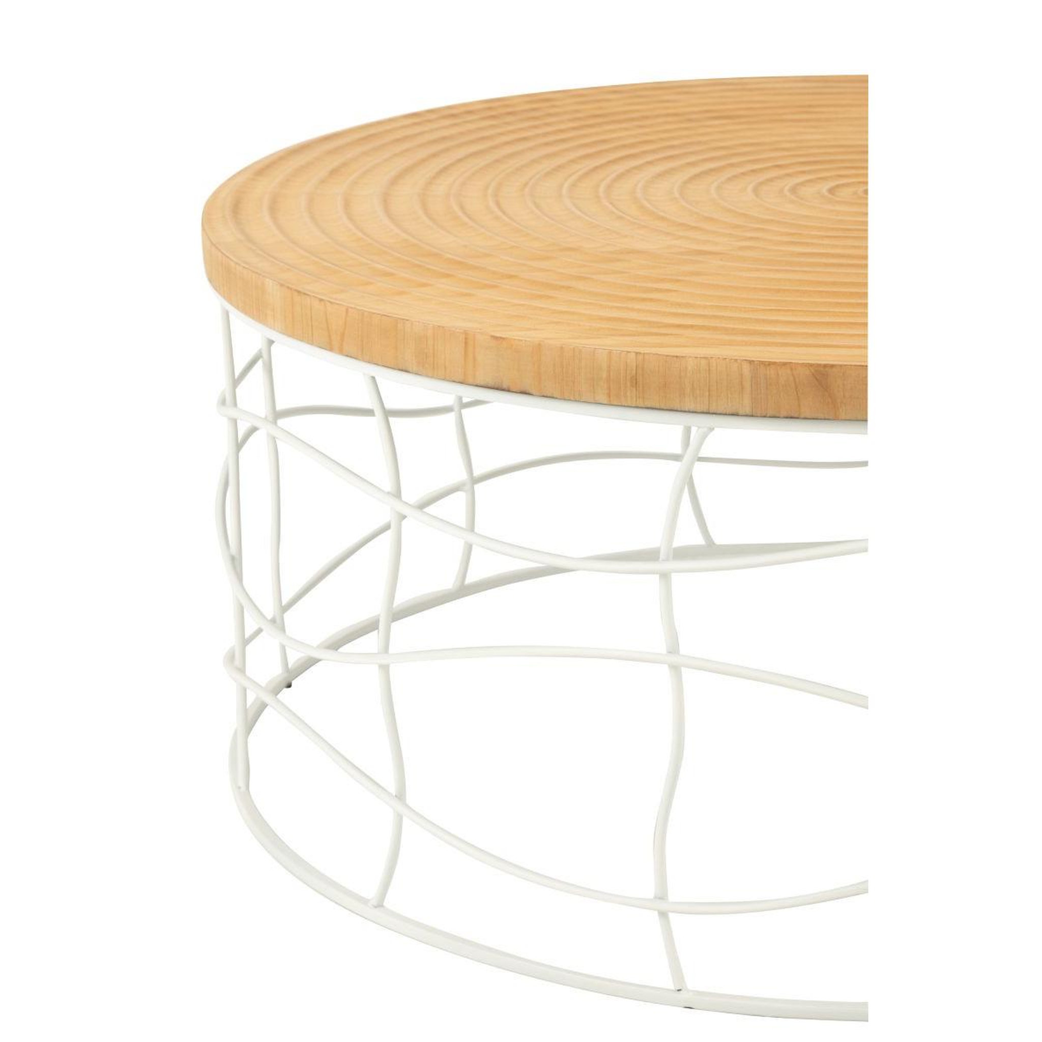 Voir la diapositive 3 : J-LINE Table basse design  brittney  80cm naturel