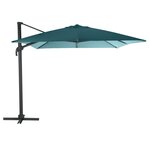 HESPERIDE Parasol déporté Eléa - 3 x 3 mètres - Bleu canard et gris