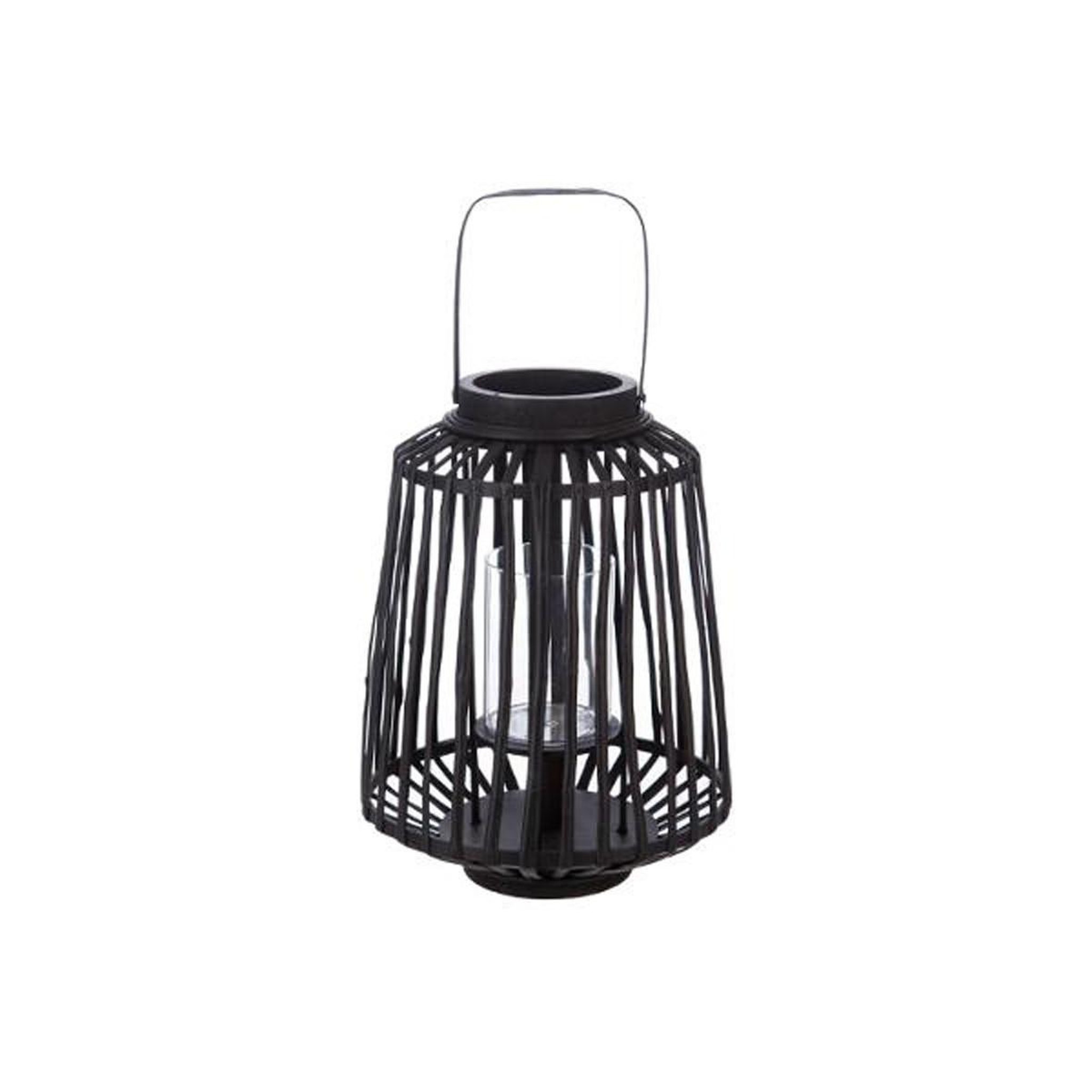 ATMOSPHERA Lanterne Design  Rattan  35cm Noir
