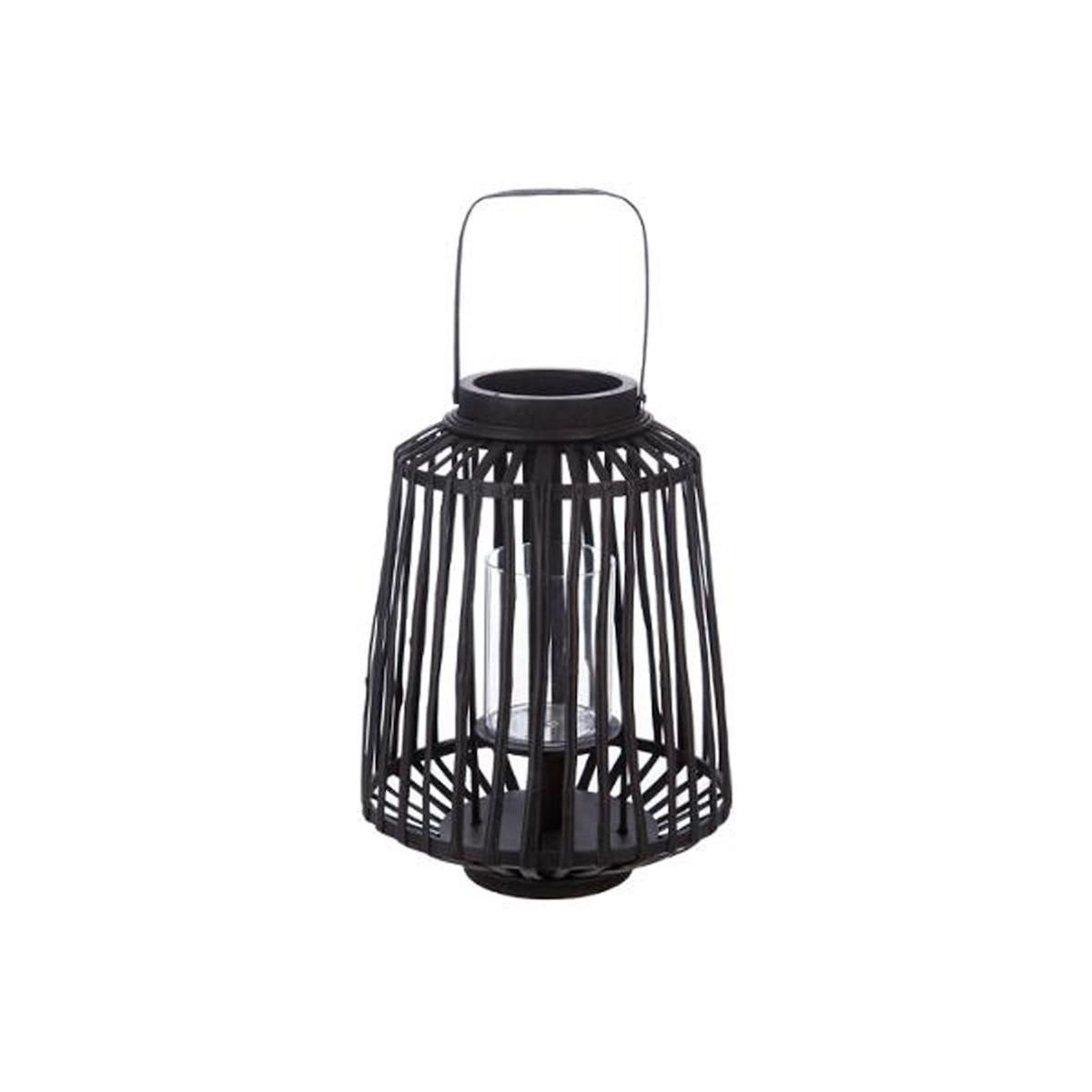 ATMOSPHERA Lanterne Design  Rattan  35cm Noir