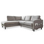 Voir la diapositive 1 : BEST MOBILIER Molly - canapé d'angle gauche 5 places convertible en tissu