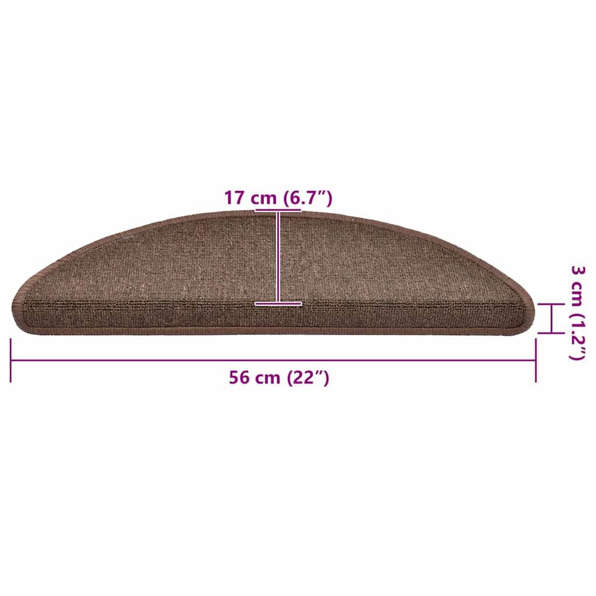 Voir la diapositive 6 : VIDAXL Tapis d'escalier 20 pcs marron cafe 56x17x3 cm